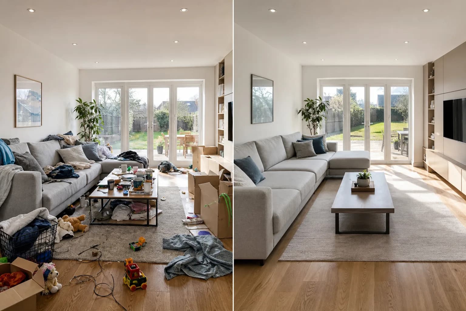 PhotoClear listing photo with clutter removed